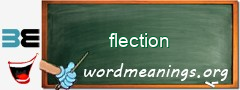 WordMeaning blackboard for flection